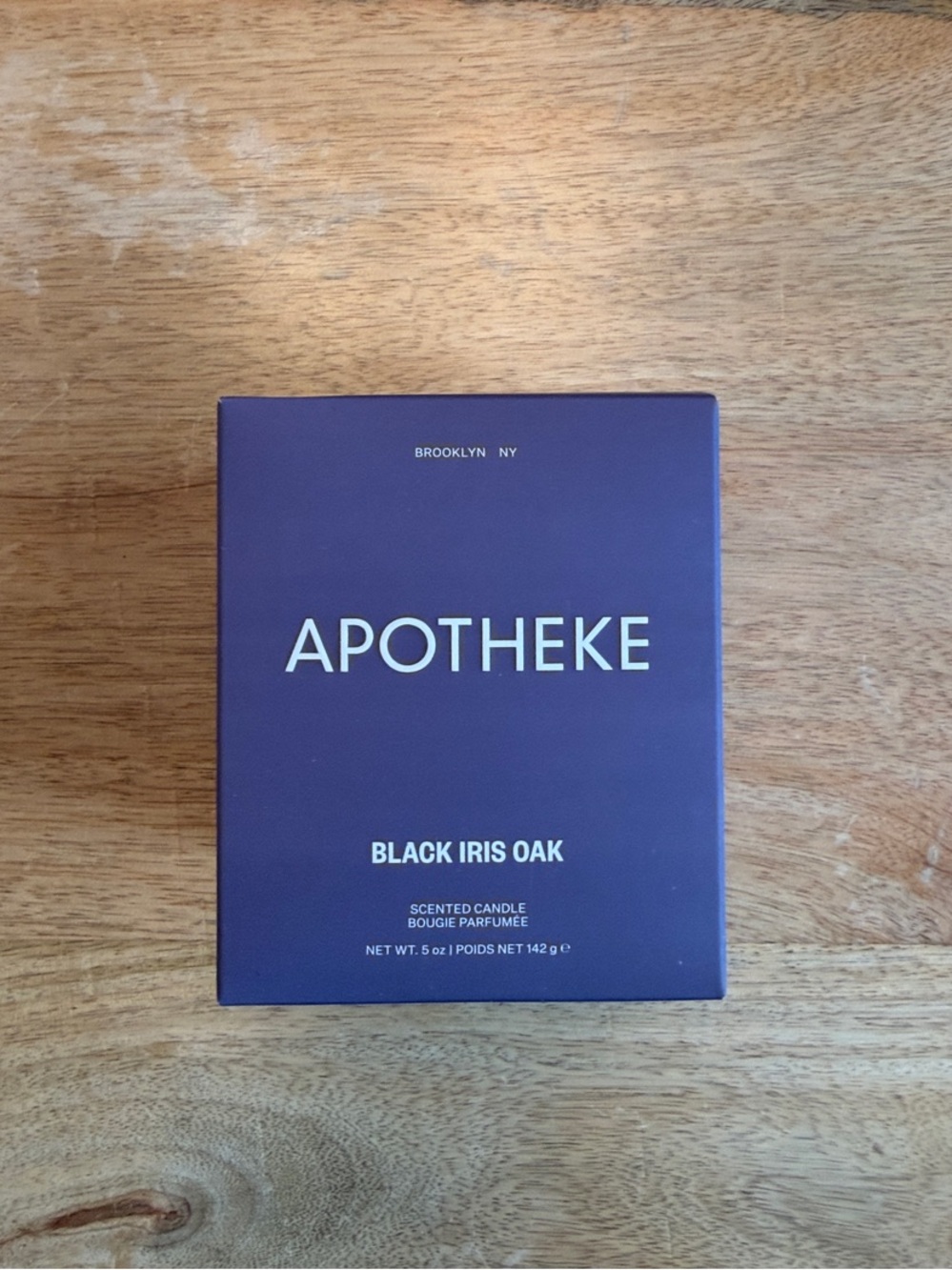 Apotheke Black Iris Oak Scented Candle - Purple